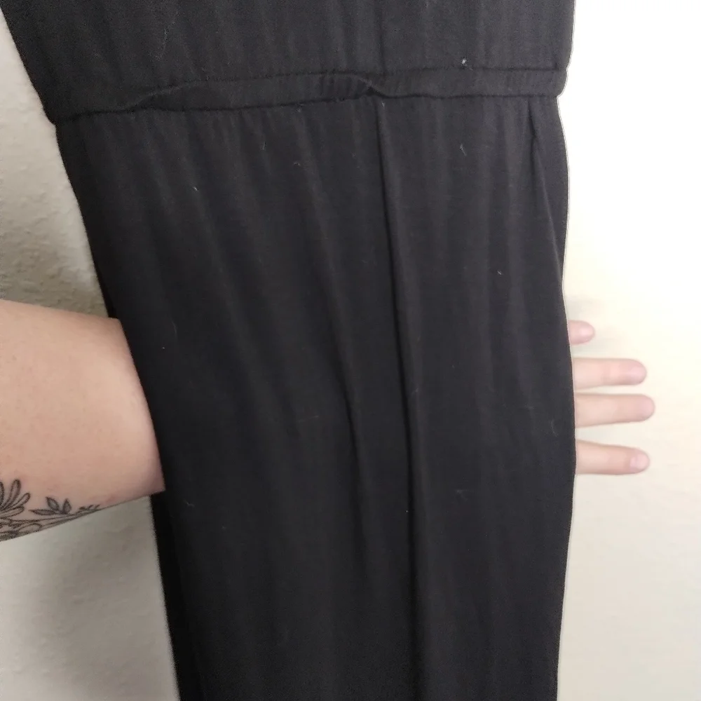 La Blanca Resort Wear Black Swimsuit Cover Up Maxi Dress Side Slits Size XS